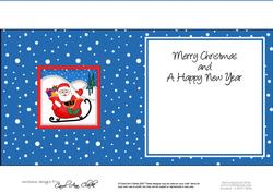 Xmas Santa and Sleigh Matching Insert Square Landscape