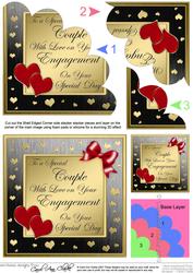 Elegant Romantic Engagement Shell Edged Corner Side Stacker