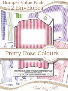 Bumper Value Pack of C6 Envelopes in Pretty Rose Colours
