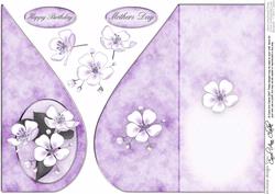 Apple Blossom Teardrop Card