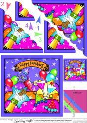 Birthday Celebrations Scallop Corner Side Stacker Topper