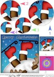 Xmas Ooops Rudolph Circle Pyramage Topper