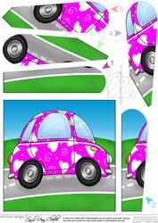 Funky Love Bug Car - Fan Pyramage Topper