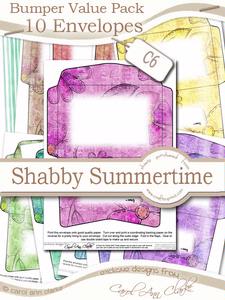 Bumper Value Pack of C6 Envelopes in Shabby Summertime Colours