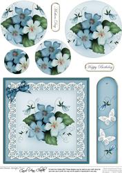 Pretty Viola Quick Card with Circle Pyramage Topper