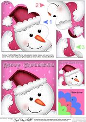 Rudolph Fun Snowman Shell Edged Corner Side Stacker