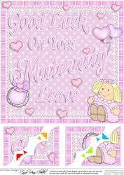 8 x 8 New Baby Maternity Leave Scalloped Corner Topper