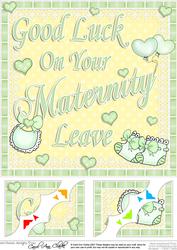 8 x 8 New Baby Maternity Leave Scalloped Corner Topper