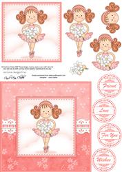 Betzi Ballerina Quick Card N 3D Decoupage