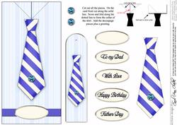 Man's Shirt & Tie Quick Card with Decoupage