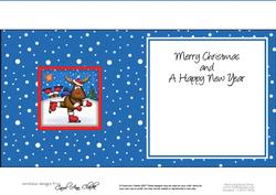 Xmas Skating Rudolph Matching Insert Square Landscape