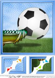 8 x 8 Football Scalloped Corner Topper