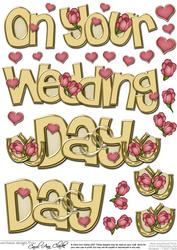 On Your Wedding Day with Roses 3D Decoupage Designs