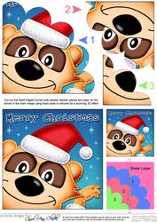 Xmas Meerkat Fun Novelty Shell Edged Corner Side Stacker