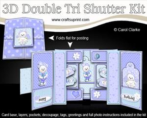 3D Teddy Ed Double Tri Shutter Card Kit