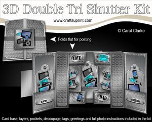 3D Gadgets N Gizmos Double Tri Shutter Card Kit