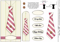 Man's Shirt & Tie Quick Card with Decoupage