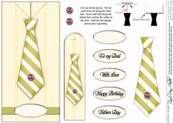 Man's Shirt & Tie Quick Card with Decoupage
