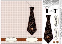 Man's Shirt & Tie Quick Card with Decoupage