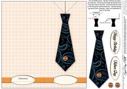 Man's Shirt & Tie Quick Card with Decoupage