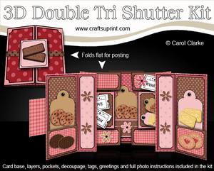 3D Cookies Double Tri Shutter Card Kit