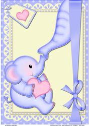 A4 Lil Elephant Card Topper