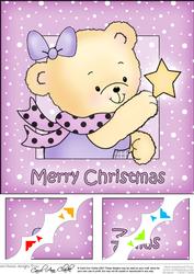 8 x 8 Rosie's Xmas Star Scalloped Corner Topper