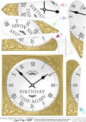Birthday Clock Fan Pyramage Topper