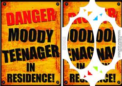 A5 Fun Novelty Moody Teenager Scallop Corners N Pyramage