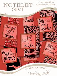 Fun and Funky Animal Print Notelet Set