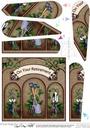 Gardening Retirement Fan Pyramage Topper