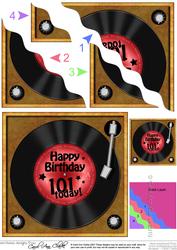 101st Birthday Record Wavy Corner Side Stacker Topper