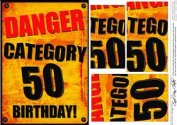 A5 Fun Novelty 50th Birthday Pyramage Topper