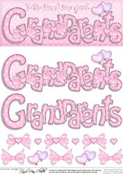 New Great Grandparents Dl Quick Card Topper N 3D Decoupage