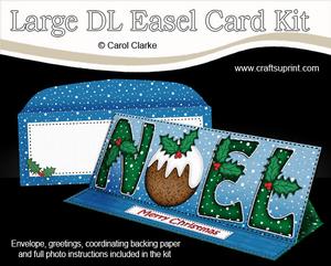 Large Dl Christmas Noel Puddings Easel Card Kit