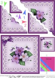 Pretty Viola Scallop Corner Side Stacker Topper