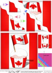 Flying the Flag Canada Cupcake Wavy Corner Side Stacker