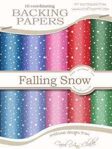 Xmas Falling Snow Background Papers