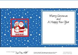 Xmas Santa N Mrs Claus Matching Insert Square Landscape
