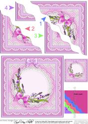 Pretty Bluebells - Wavy Corner side stacker Topper