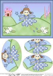 A5 Fairy Twinkletoes Oval Pyramage Topper