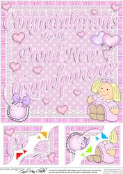 8 x 8 New Grandparents Scalloped Corner Topper