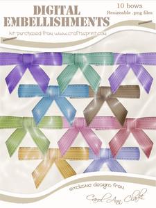 Pretty Daisy Twill Bow Digital Embellishments