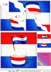 Flying the Flag the Netherlands Cupcake Wavy Corner Stacker