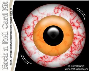 Spooky Eye Halloween Rock N Roll Kit, Envelope and Insert