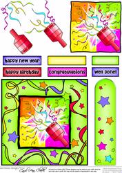 Celebrations Quick Card with Decoupage