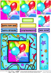 Party Balloons Quick Card with Pyramage