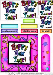 Happy New Year Quick Card with Pyramage