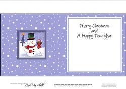 Xmas Cute Snowman Matching Insert Square Landscape