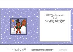 Xmas Gingerbread Man Matching Insert Square Landscape